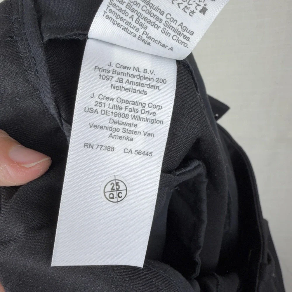 Madewell Dress Pants Womens 10 Black Slouchy Straight Twill Pull‎ On Work Office